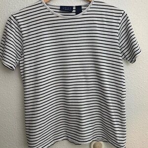 Liz Claiborne Crazy Horse Striped Tee Shirt